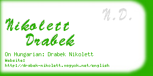 nikolett drabek business card